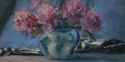  Pink Peonies & Flow Blue, #1196