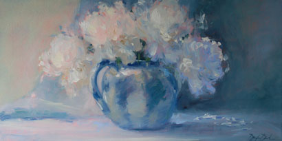  Quiet, Elegant White Peonies, #1202
