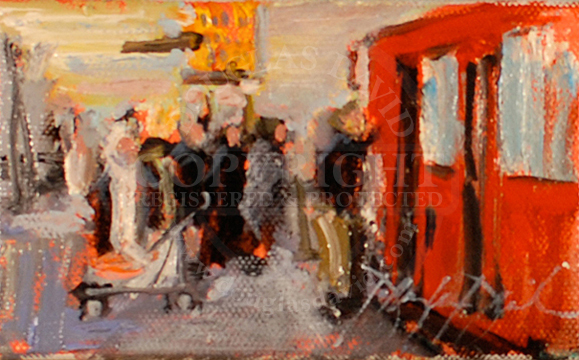 Boarding Bus at London Bridge, #2045