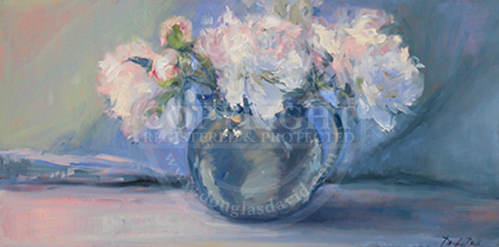 White Peonies & Flow Blue, #1203