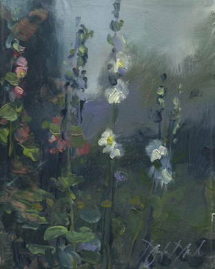 Hollyhocks, #2172
