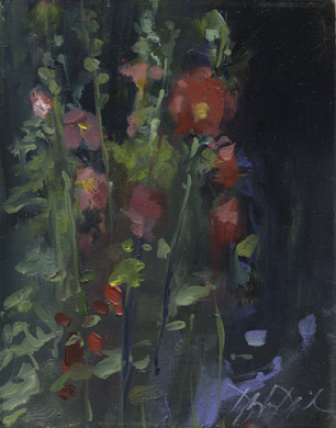Hollyhocks, #2176