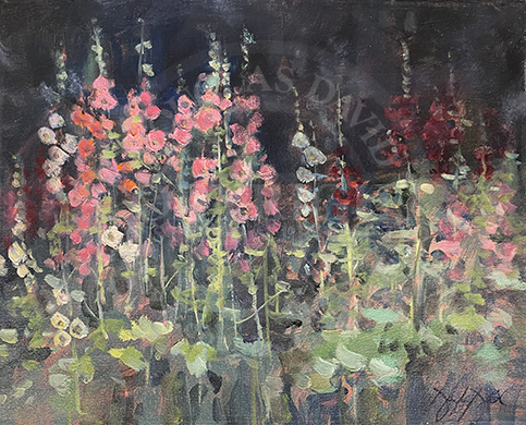 Hollyhocks, #4103