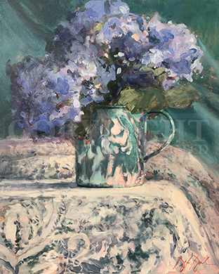 Blue Hydrangea & Graniteware, #4422