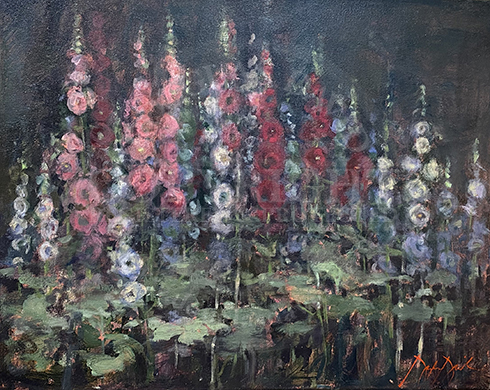 Hollyhocks, #4565